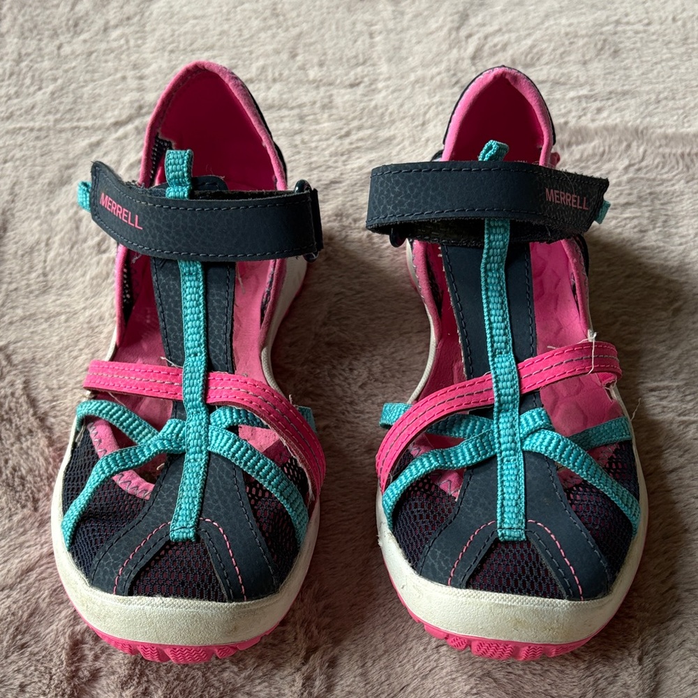 Merrell Kids' Navy and Pink Adventure Sandals Water Shoes